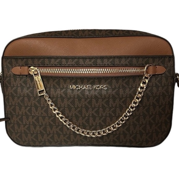 NWT MK Michael Kors Jet Set Large Logo Crossbody Bag - Picture 7 of 7